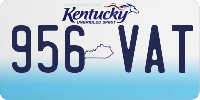 KY license plate 956VAT