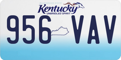 KY license plate 956VAV