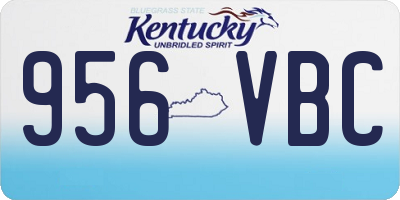 KY license plate 956VBC