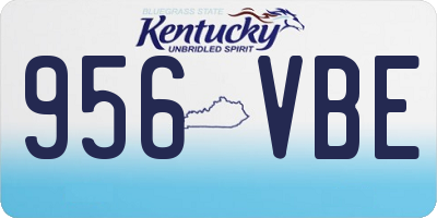 KY license plate 956VBE