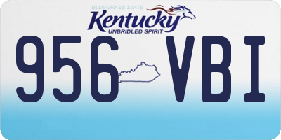 KY license plate 956VBI