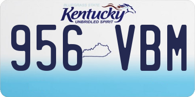 KY license plate 956VBM