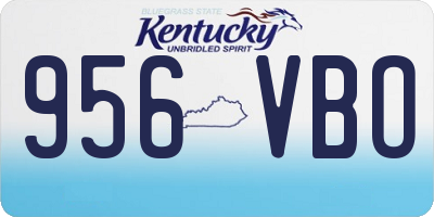 KY license plate 956VBO