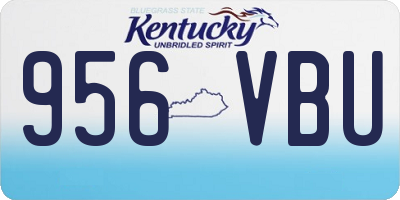 KY license plate 956VBU