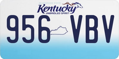 KY license plate 956VBV
