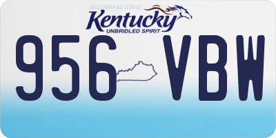 KY license plate 956VBW