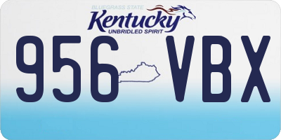 KY license plate 956VBX