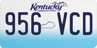 KY license plate 956VCD