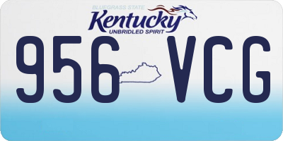 KY license plate 956VCG