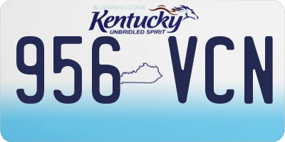 KY license plate 956VCN