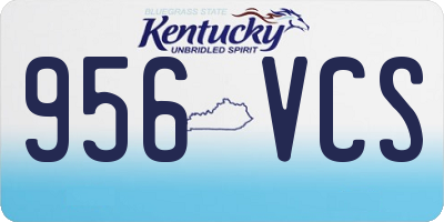 KY license plate 956VCS