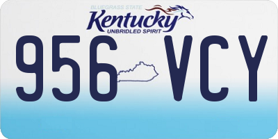 KY license plate 956VCY