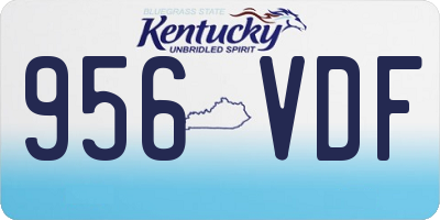 KY license plate 956VDF