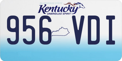 KY license plate 956VDI