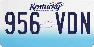 KY license plate 956VDN