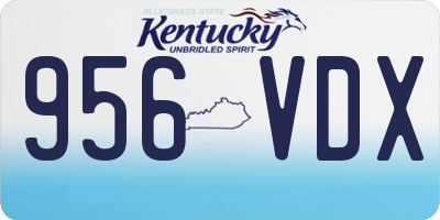 KY license plate 956VDX