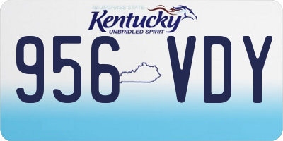KY license plate 956VDY