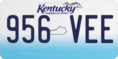 KY license plate 956VEE
