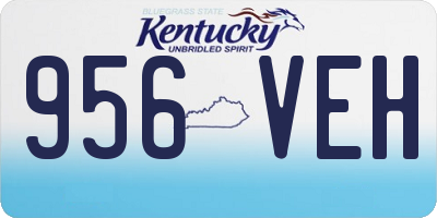 KY license plate 956VEH