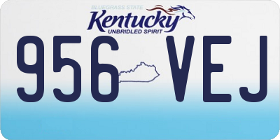 KY license plate 956VEJ