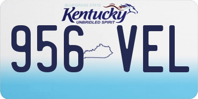 KY license plate 956VEL