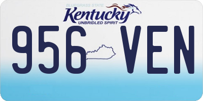 KY license plate 956VEN