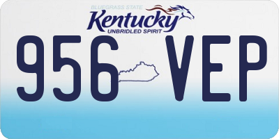 KY license plate 956VEP