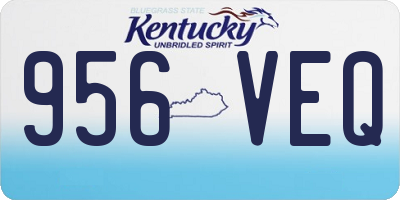 KY license plate 956VEQ