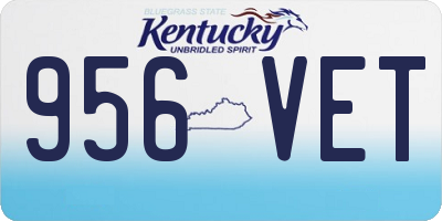 KY license plate 956VET