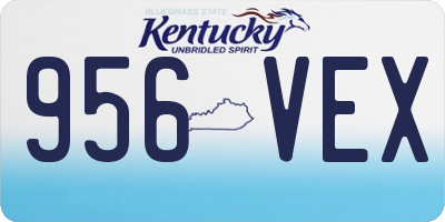 KY license plate 956VEX