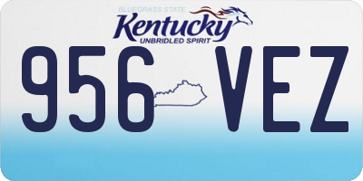 KY license plate 956VEZ
