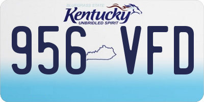 KY license plate 956VFD