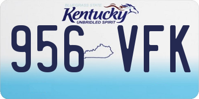KY license plate 956VFK