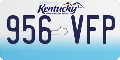 KY license plate 956VFP