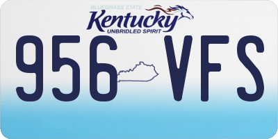 KY license plate 956VFS
