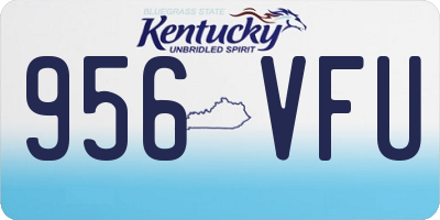 KY license plate 956VFU