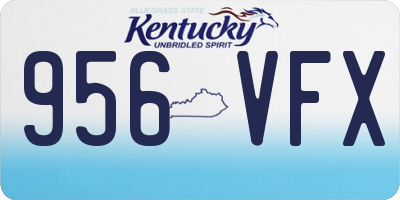 KY license plate 956VFX