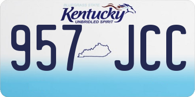 KY license plate 957JCC