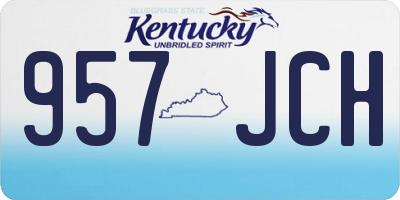 KY license plate 957JCH