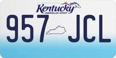 KY license plate 957JCL