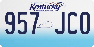 KY license plate 957JCO