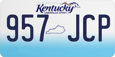 KY license plate 957JCP