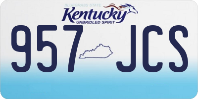 KY license plate 957JCS