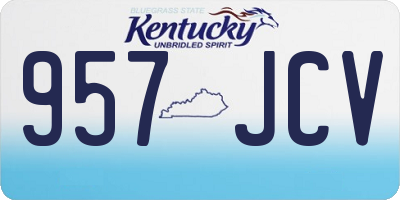 KY license plate 957JCV