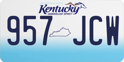 KY license plate 957JCW