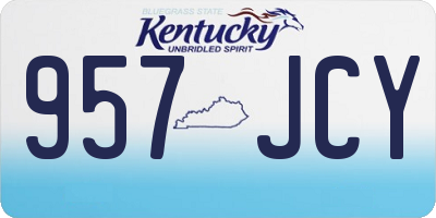 KY license plate 957JCY