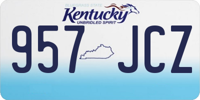 KY license plate 957JCZ