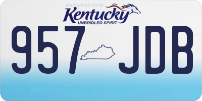 KY license plate 957JDB