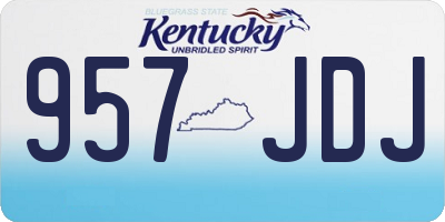 KY license plate 957JDJ