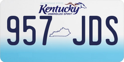 KY license plate 957JDS